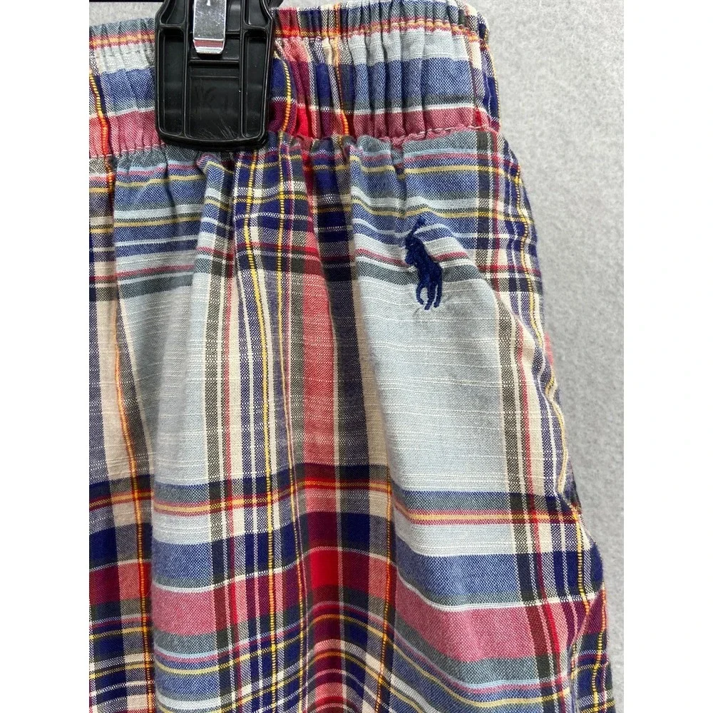 Polo Ralph Lauren Pajama Pants Mens Sz XL Plaid Sleepwear Lounge Cotton Blue Red
